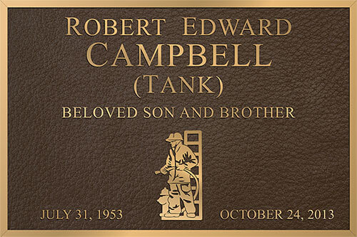 memorial plaques, memorial plaque, Memorial Plaques, cast Memorial Plaques, firefighter plaque, bronze firefighter plaque, cast bronze firefighter plaques