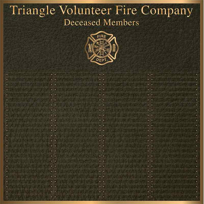 memorial plaques, memorial plaque, Memorial Plaques, cast Memorial Plaques, firefighter plaque, bronze firefighter plaque, cast bronze firefighter plaques